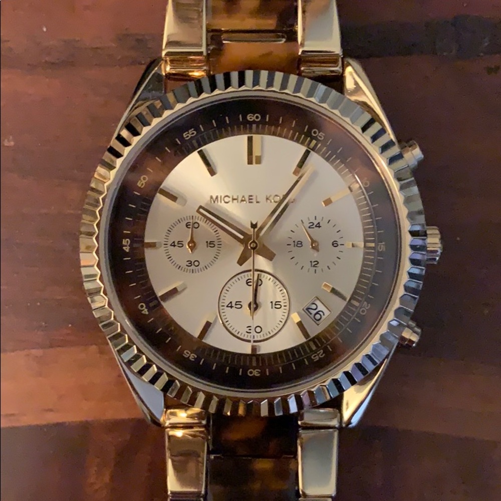 Michael Kors watch - gold tortoise shell